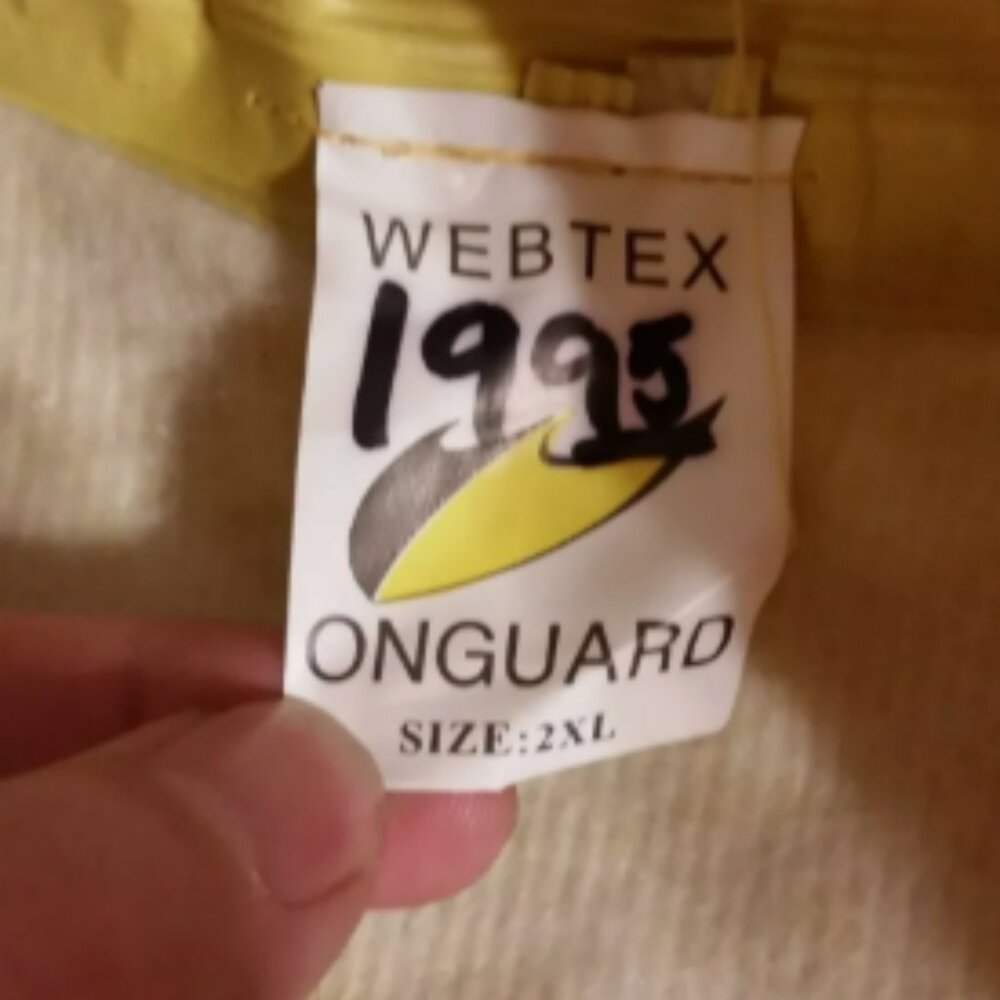 WEB TEX ONGUARD COLLARED 6 BUTTON szXX-LARGE 28x31 WET RAIN SUIT JACKET IH 00615 - Picture 5 of 12